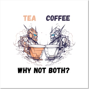 Clash of Brews - Team Tea vs. Team Coffee Design Posters and Art